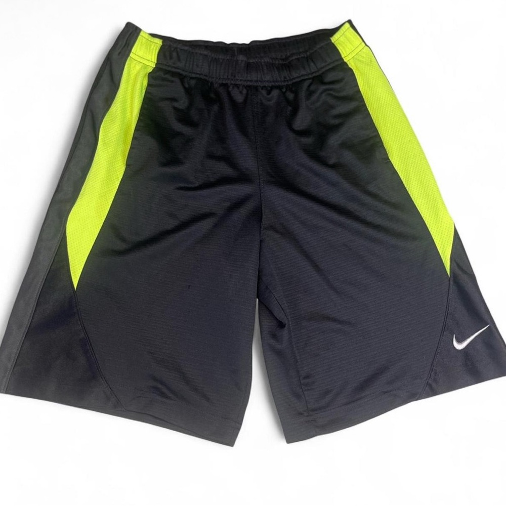 Nike Men's Athletic Shorts in Black and Bright Green